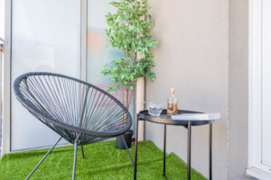 Balcon spacieux confortable avec literie hôtelière – Appartement CAOPEO TOP HÔTE