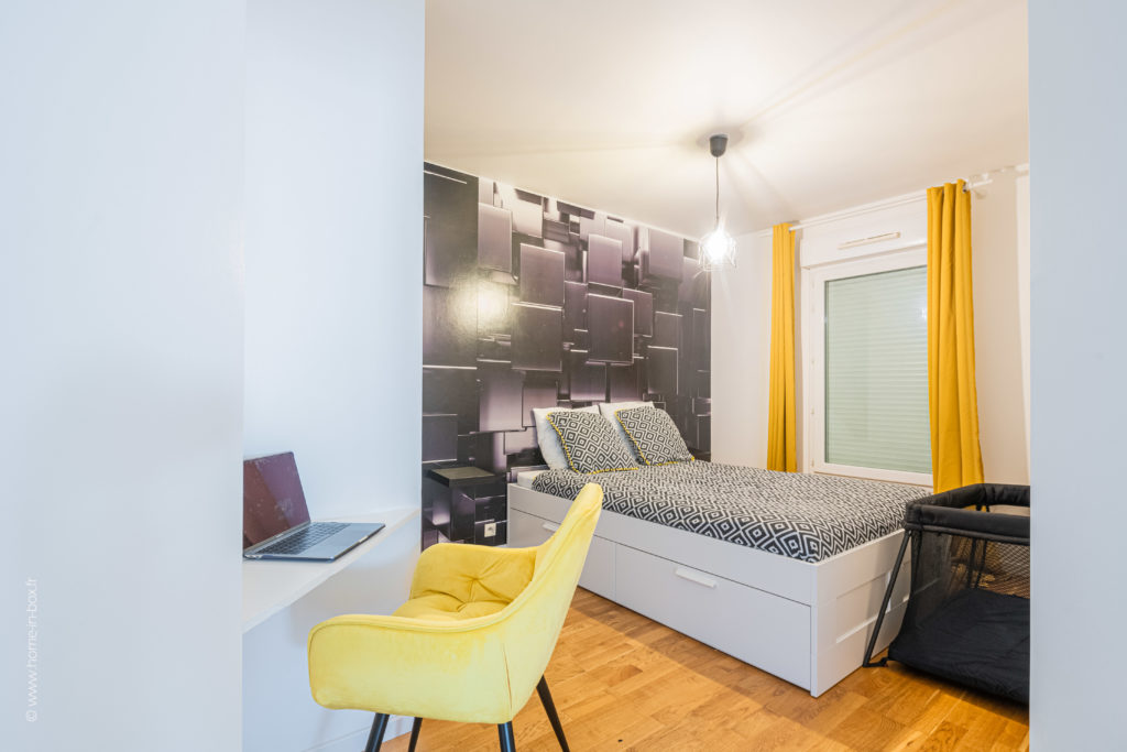 Chambre confortable avec literie hôtelière – Appartement CAOPEO TOP HÔTE