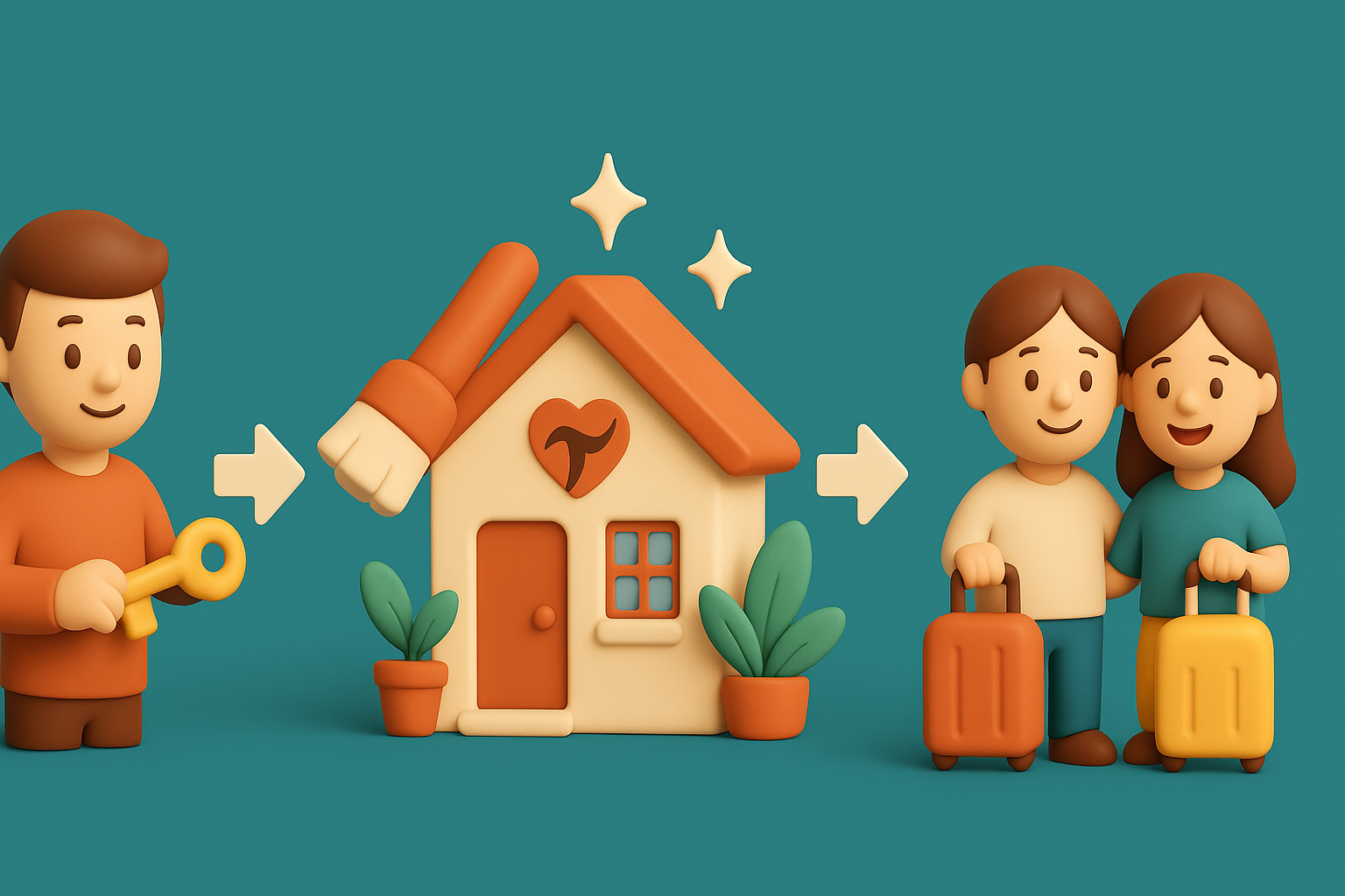 Le propriétaire confie → TOP HÔTE valorise → Les voyageurs en profitent.